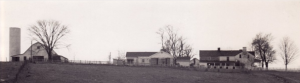 Elijah Harlan House, panorama, about 1955 (Photo courtesy of Guy and Anna (Russell) Ingram, Danville, Ky)