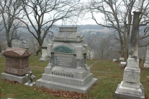 Blackburn family plot in Frankfort Cemetery, overlooking the Kentucky River and State Capitol. Photo courtesy of the author.